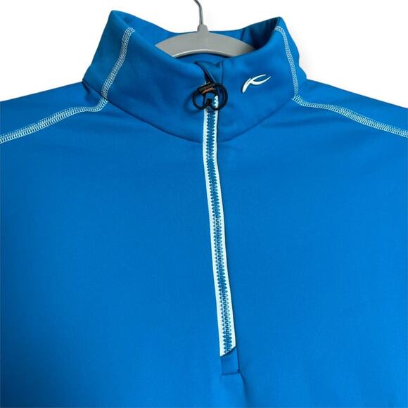 KJUS Half Zip Pullover Fleece SIZE 42 XL Blue Sweatshirt Activewear - Picture 7 of 12